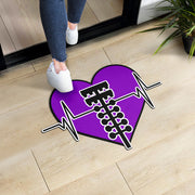 Custom Drag Racing Heartbeat Door Mat