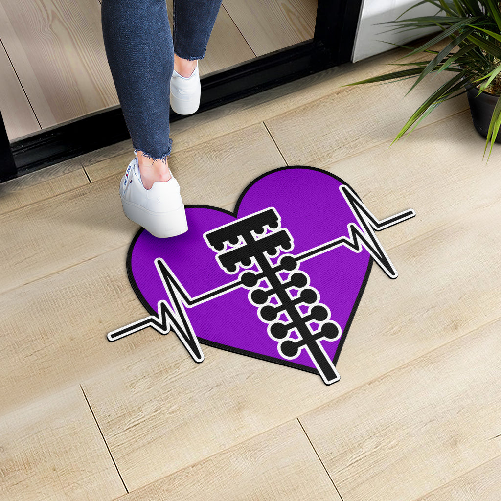 Custom Drag Racing Heartbeat Door Mat