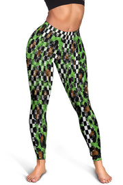 Racing Leopard Checkered Leggings