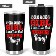 drag racing girl tumbler