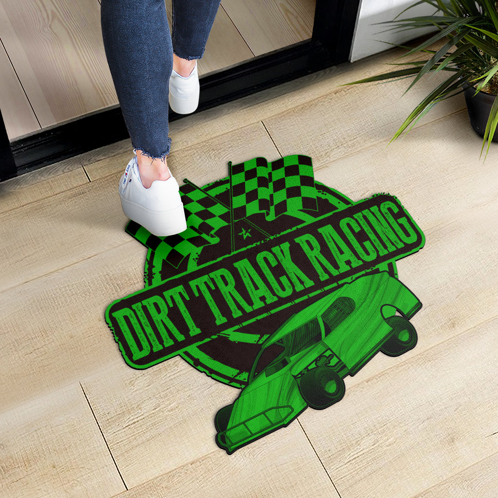Custom shaped dirt modified door mat