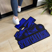 Custom shaped sprint car door mat