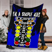 I'm A Simple Man Drag Racing Blanket