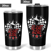 Go-kart racing girl tumbler