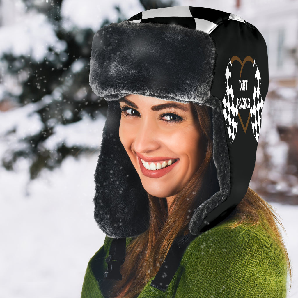 Dirt Racing Heart Trapper Hat