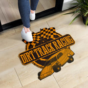 Custom shaped dirt modified door mat
