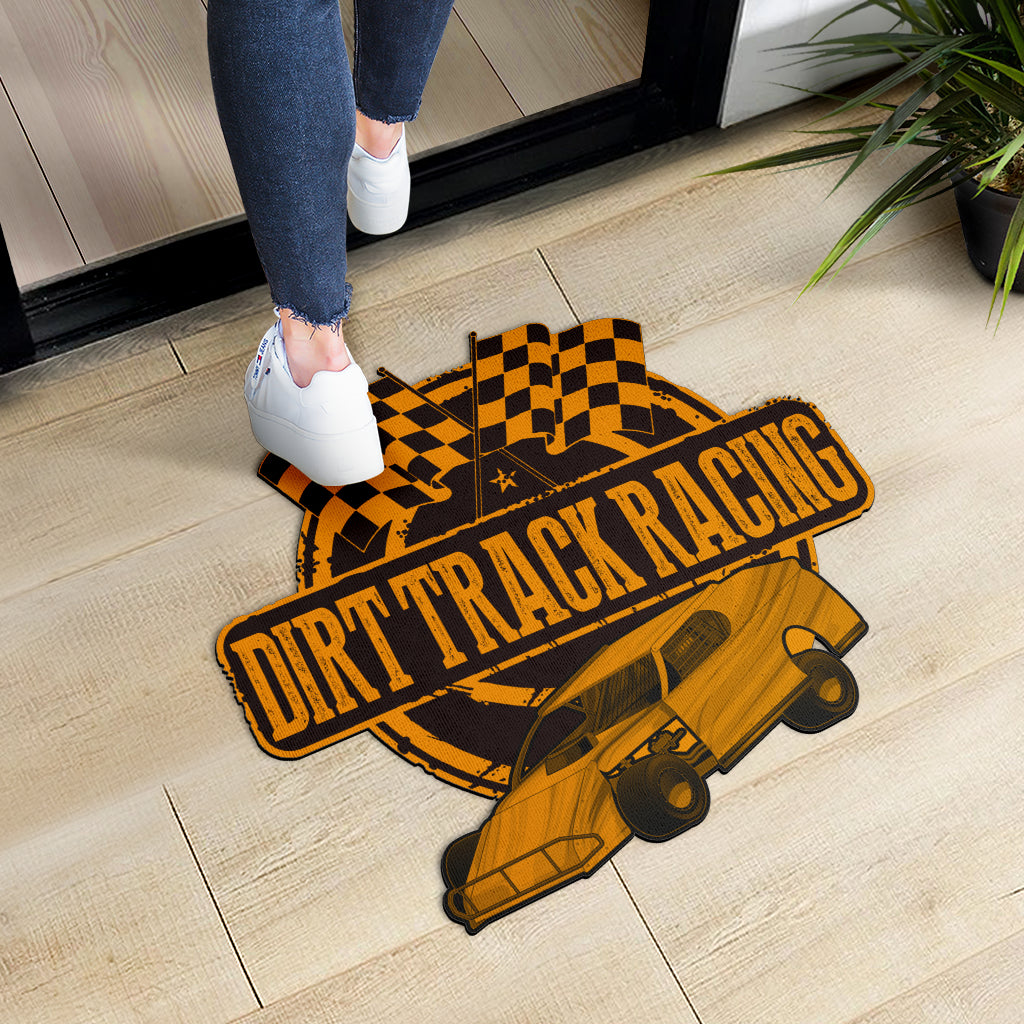 Custom shaped dirt modified door mat