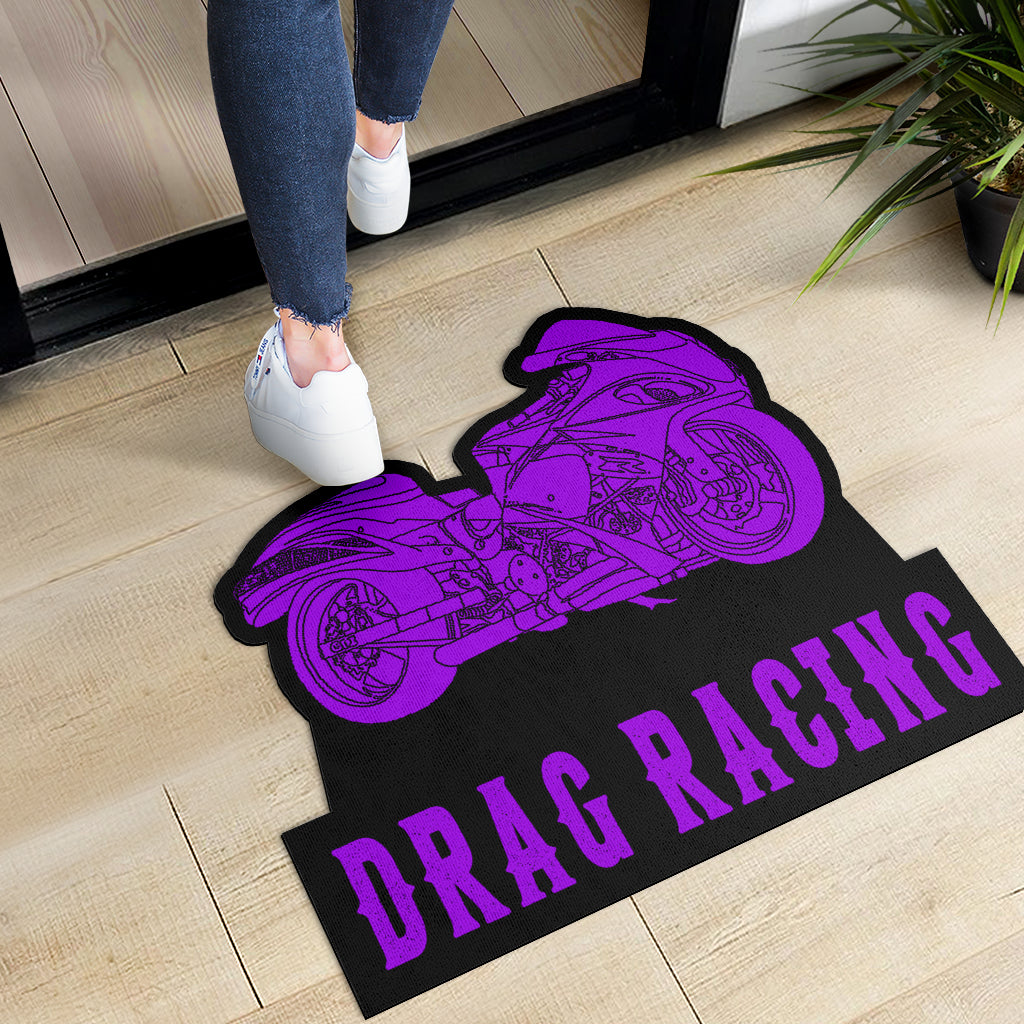 Custom Shaped Drag Racing Bike Door Mat