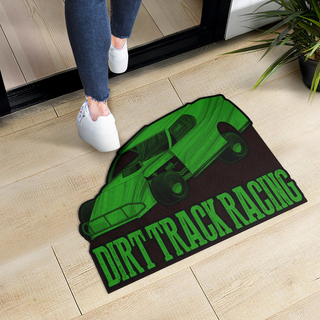 Custom shaped dirt modified door mat