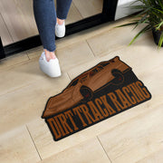 Custom shaped late model door mat