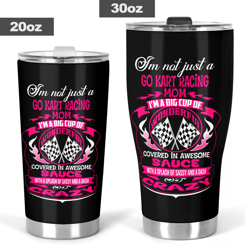 go kart racing mom tumbler