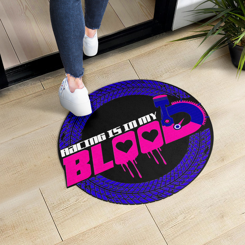 Racing Is In My Blood Custom Shaped Door Mat