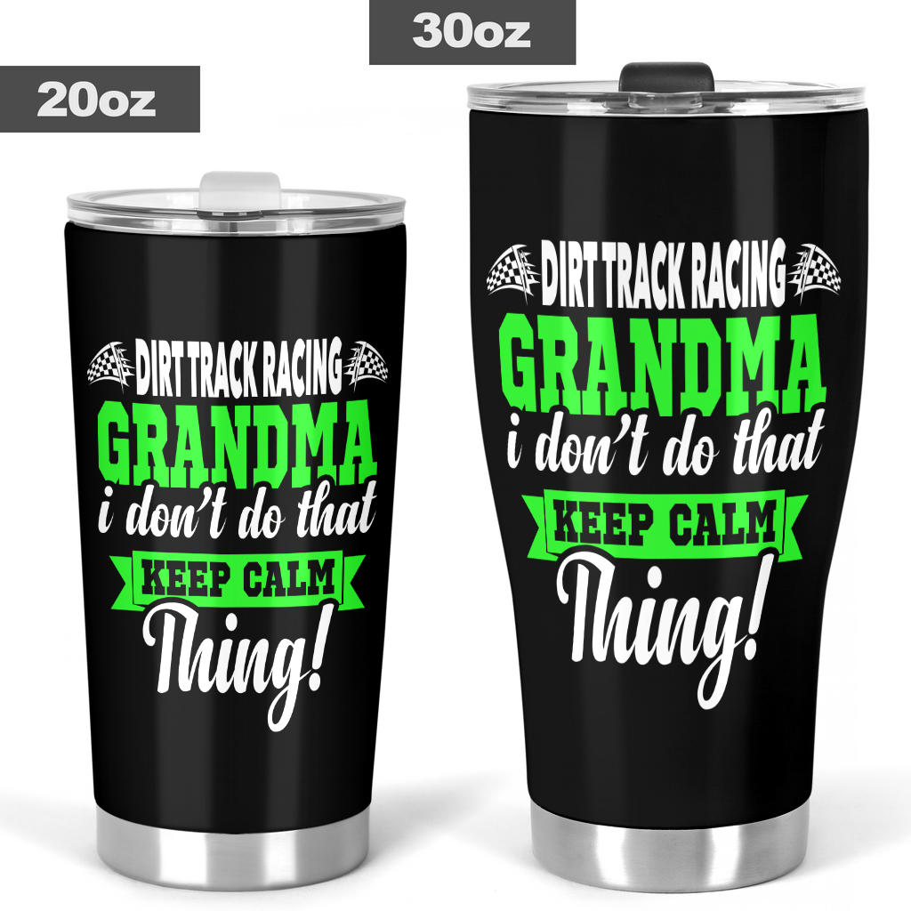 dirt track racing grandma tumbler