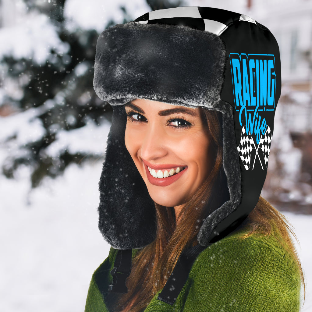 Racing Wife Checkered Trapper Hat