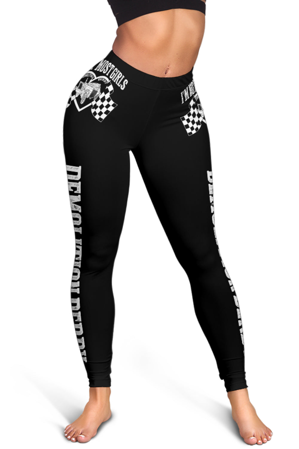 demolition derby girl leggings