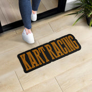 Custom shaped kart racing door mat