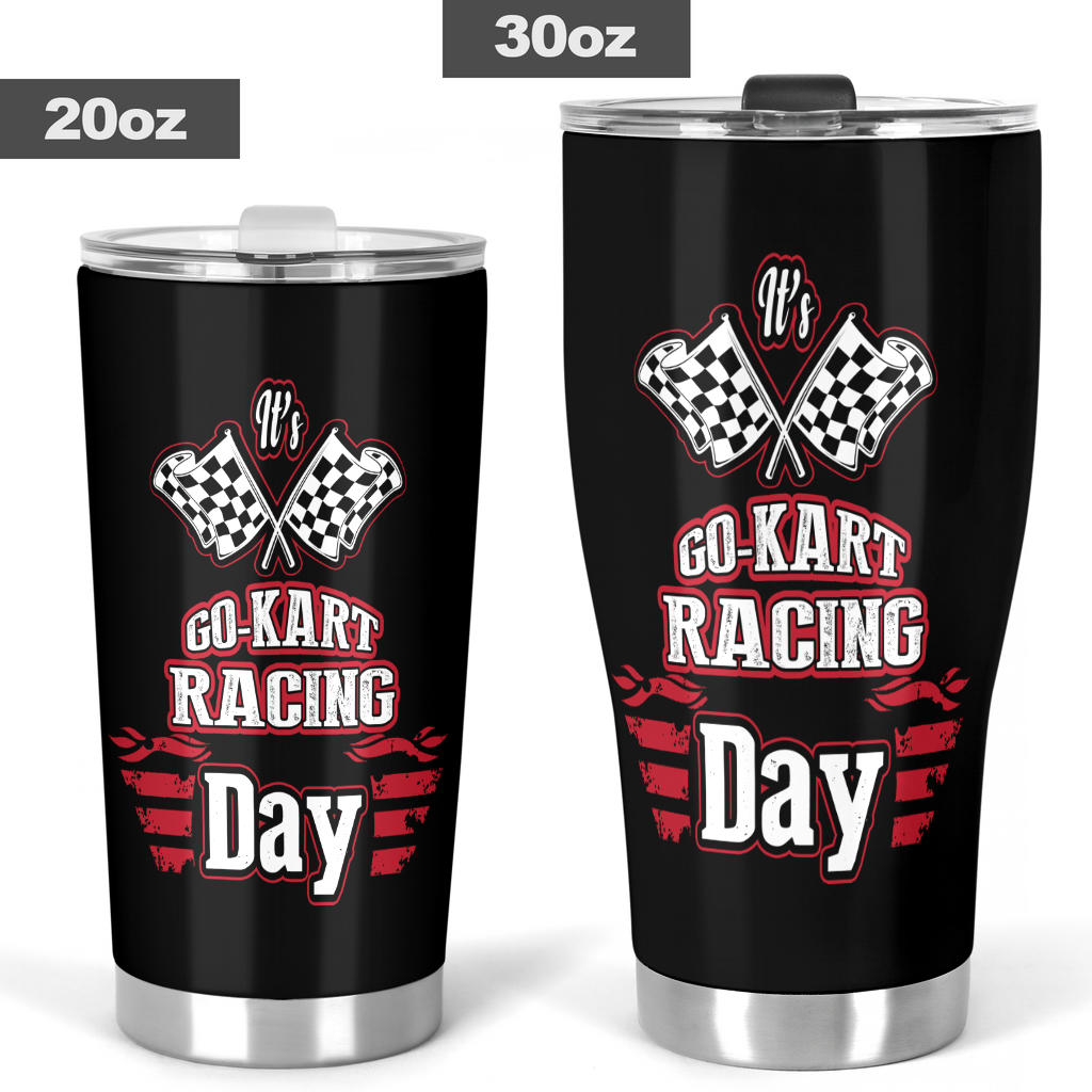 go kart racing tumbler
