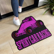 Custom shaped sprint car non-wing door mat