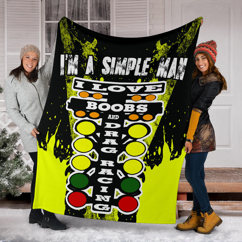 I'm A Simple Man Drag Racing Blanket RBY