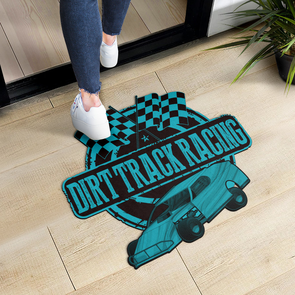 Custom shaped dirt modified door mat