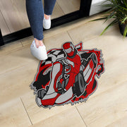 Custom shaped kart racing door mat