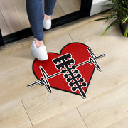 Custom Drag Racing Heartbeat Door Mat