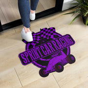 Custom shaped sprint car non-wing door mat