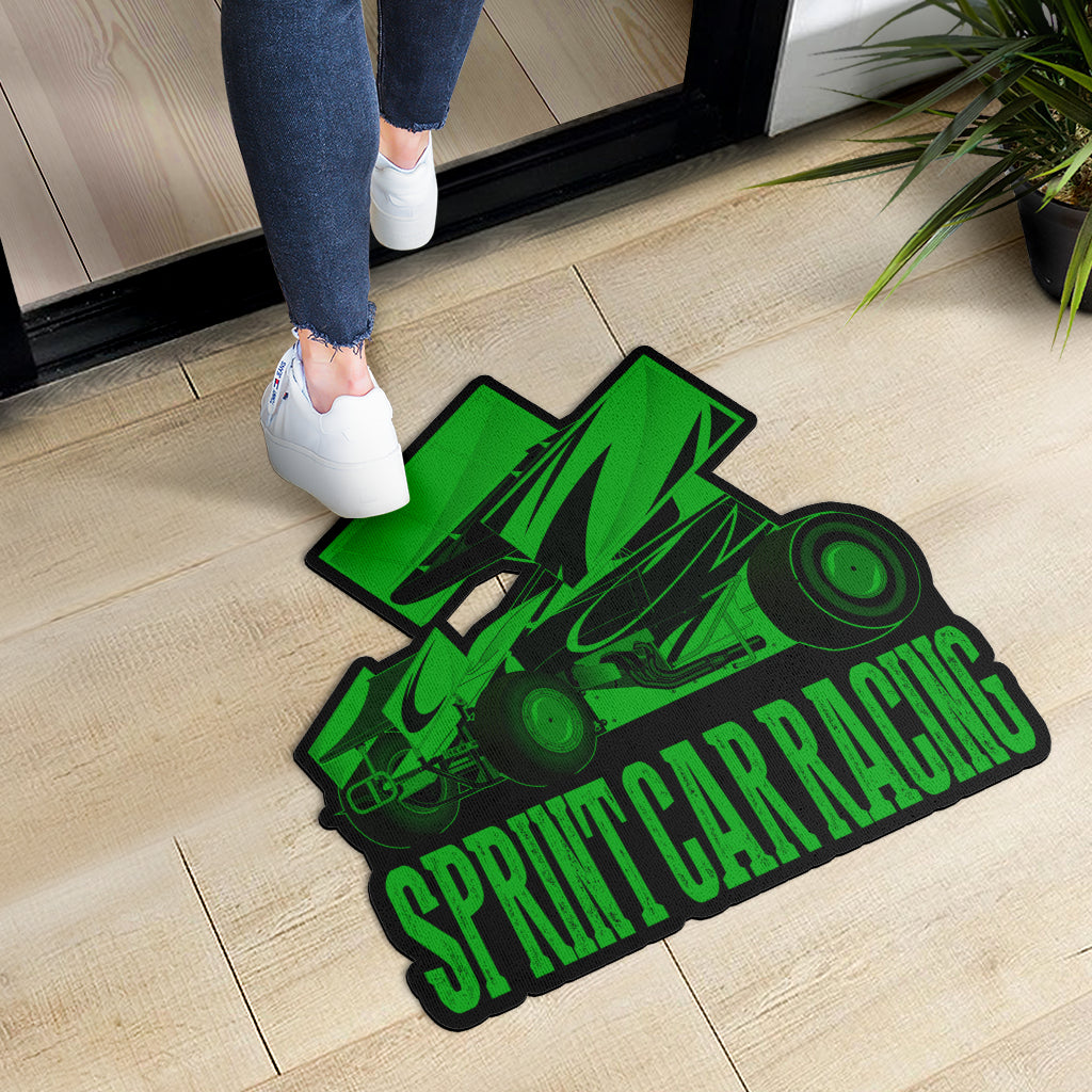 Custom shaped sprint car door mat