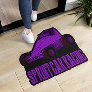 Custom shaped sprint car non-wing door mat