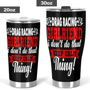 drag racing girlfriend tumbler