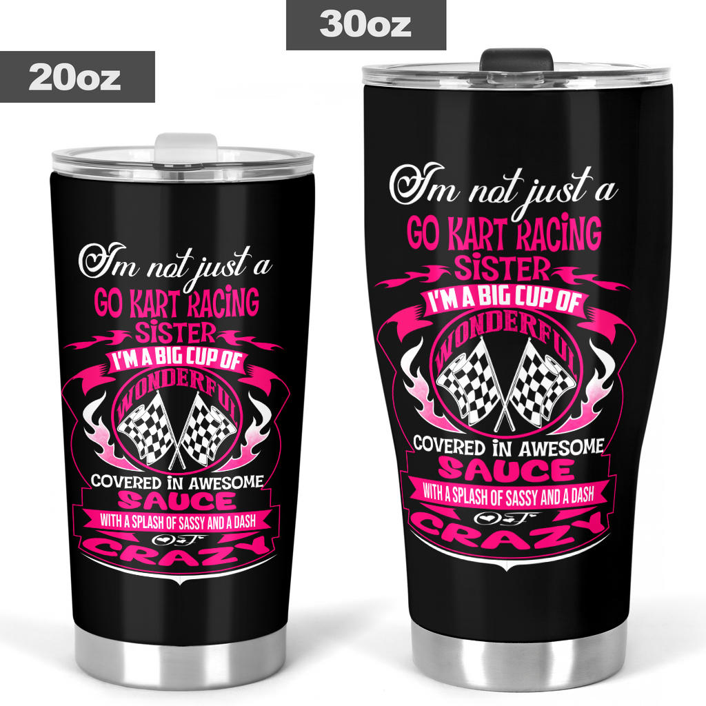 go kart racing sister tumbler