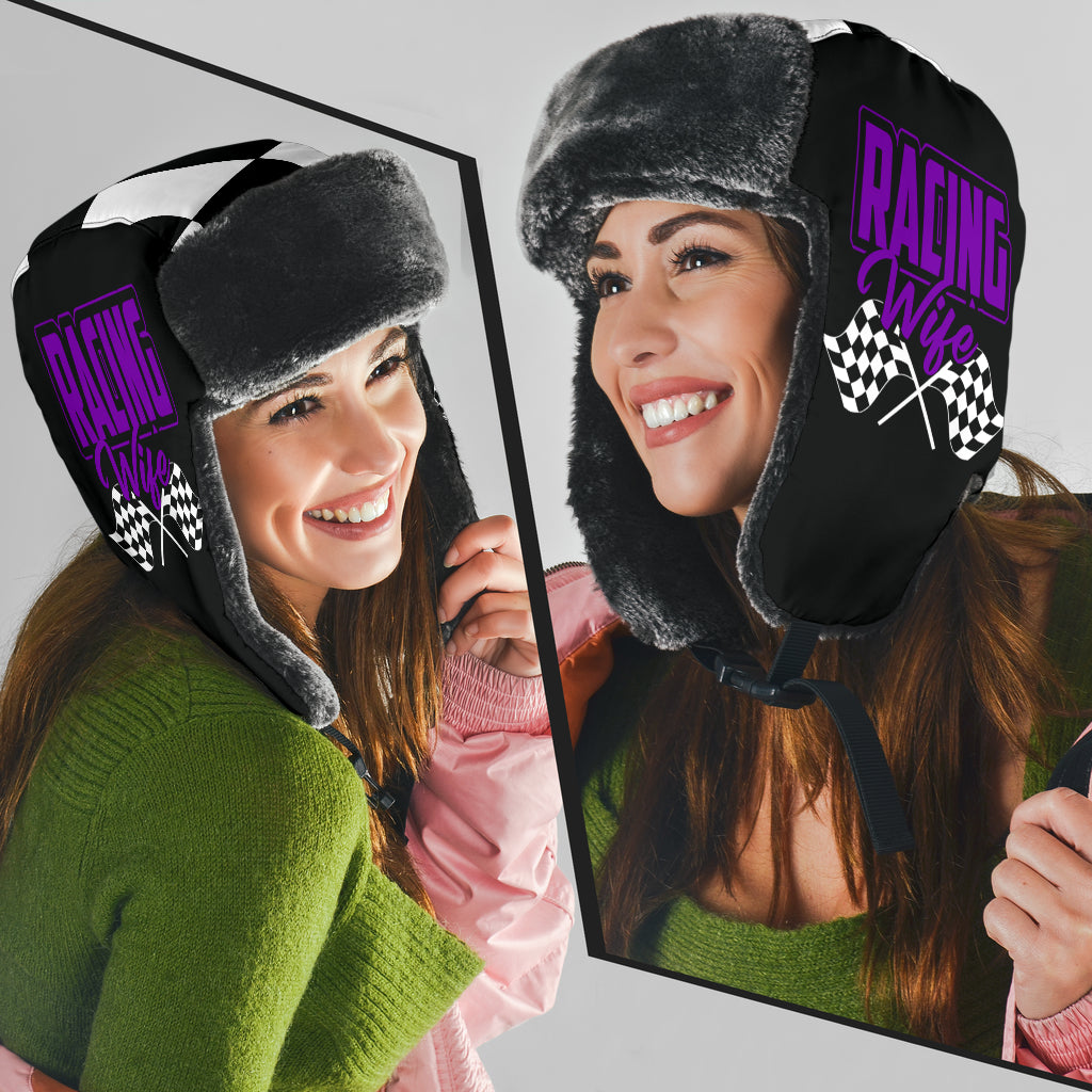 Racing Wife Checkered Trapper hat