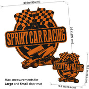 Custom shaped sprint car door mat