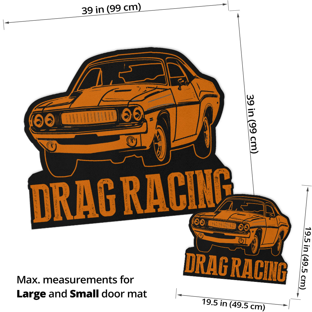 Custom shaped drag racing door ma