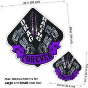 Custom shaped drag racing door mat