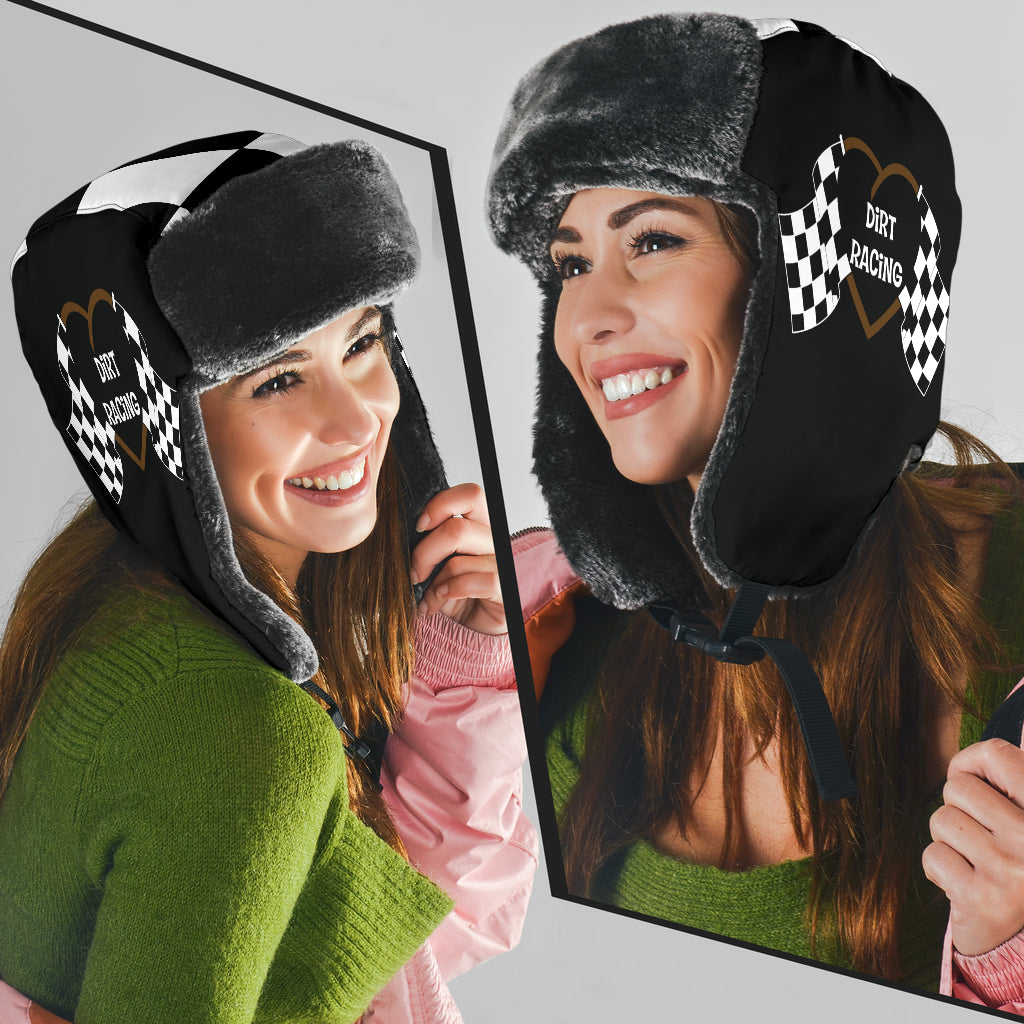 Dirt Racing Heart Trapper Hat
