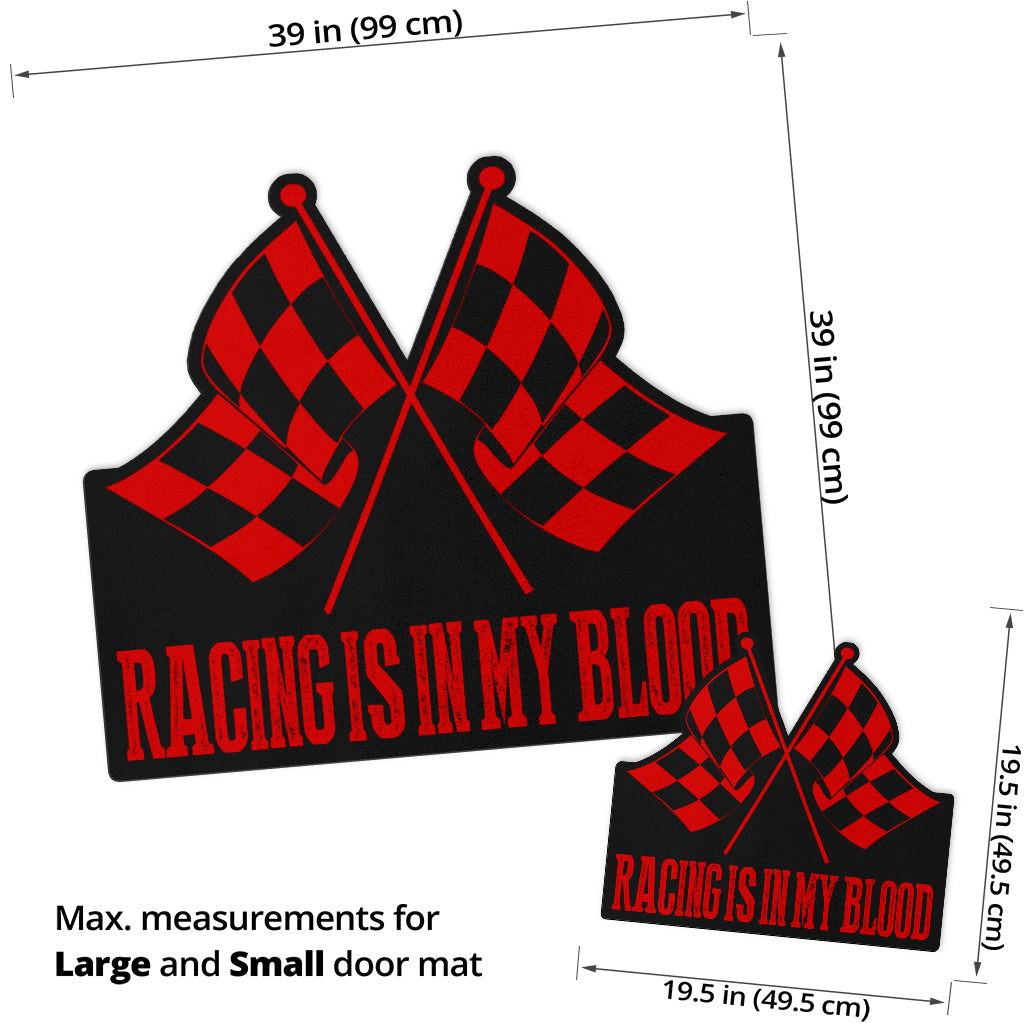 Racing Shaped Door Mats