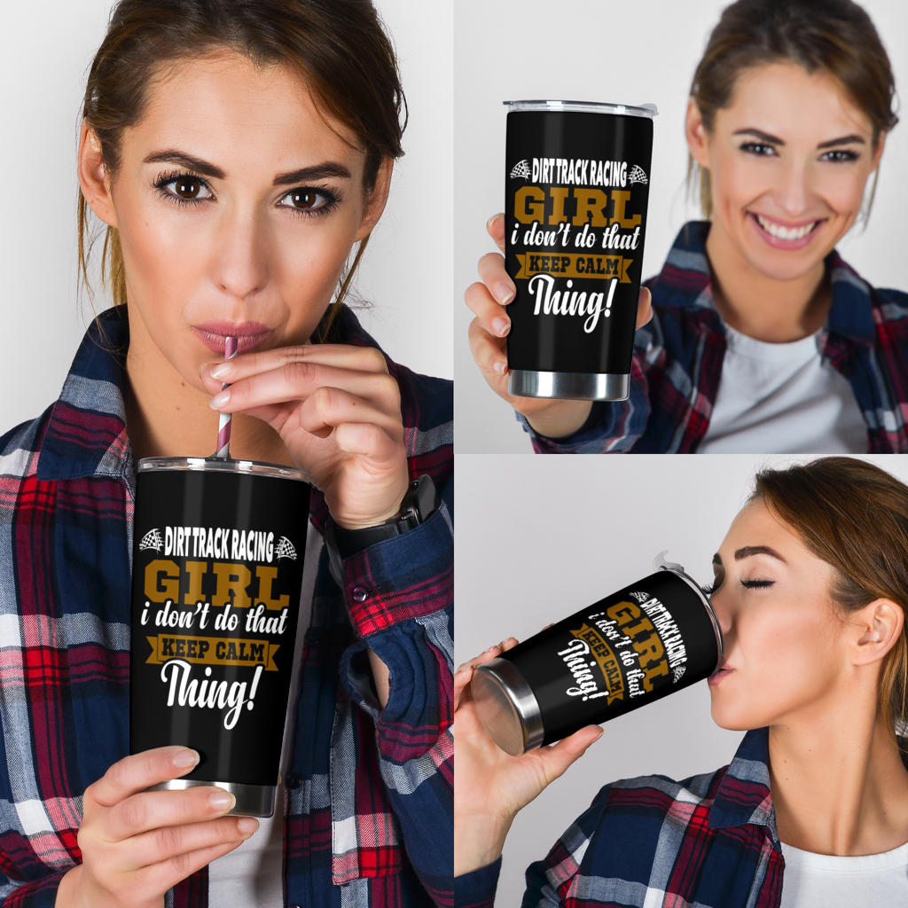 dirt track racing girl tumbler