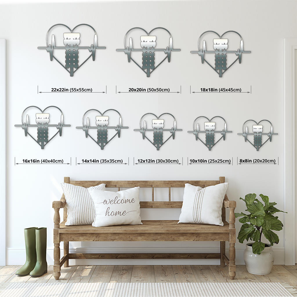 Drag Racing Heartbeat Metal Sign