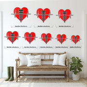 Drag Racing Heartbeat Metal Sign