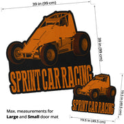 Custom shaped sprint car non-wing door mat