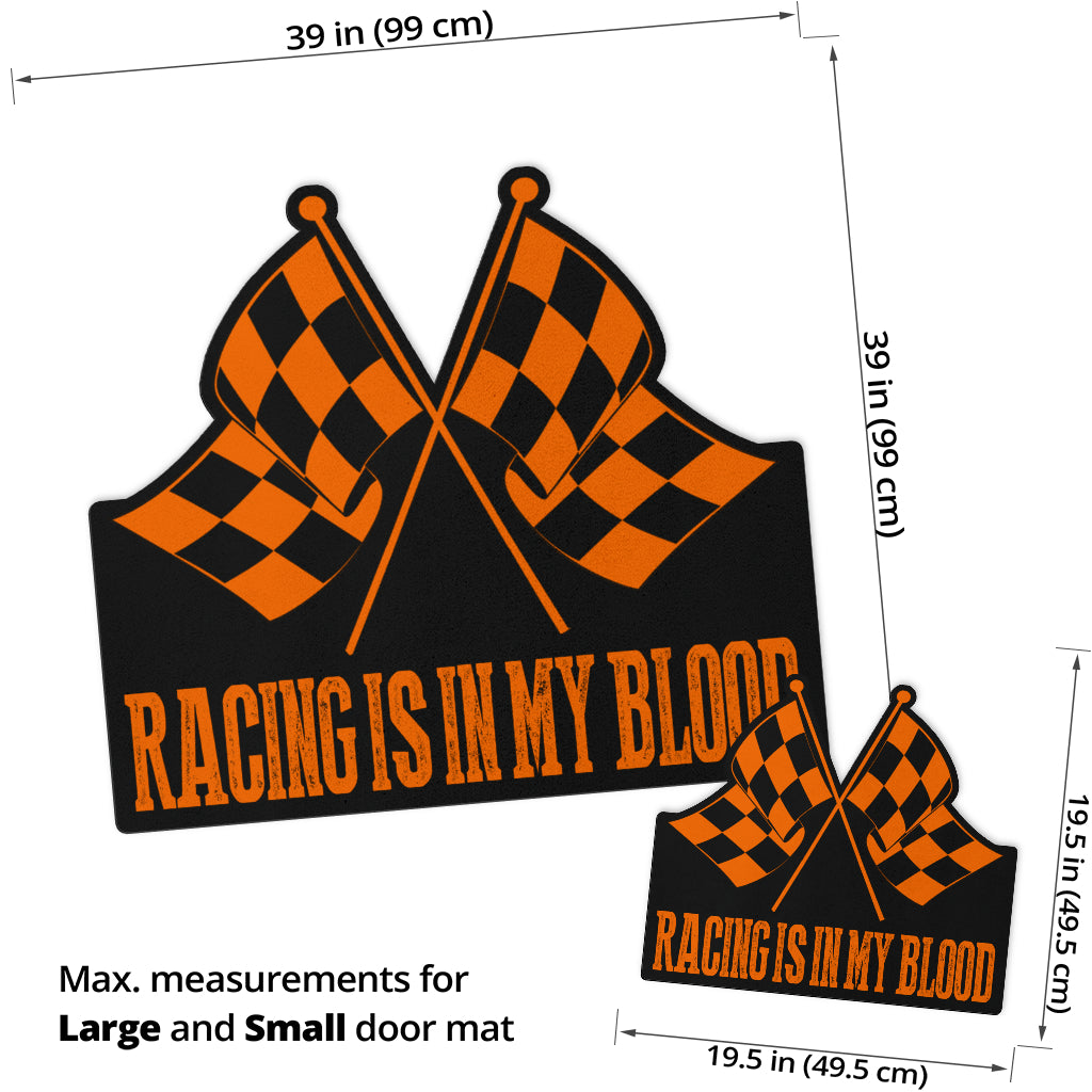 Racing Shaped Door Mats