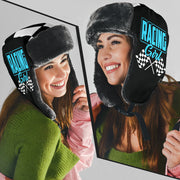Racing Girl Checkered Trapper Hat
