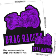 Custom Shaped Drag Racing Bike Door Mat