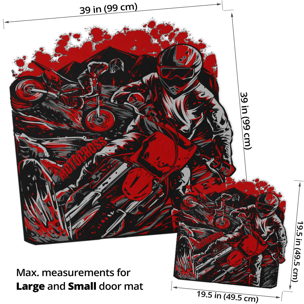 Custom Shaped Motocross Door Mat