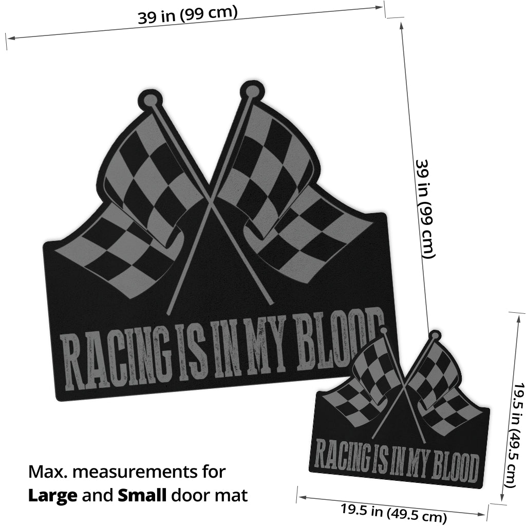 Racing Shaped Door Mats