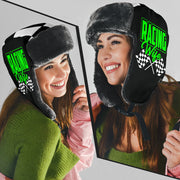 Racing Wife Checkered Trapper hat