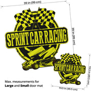 Custom shaped sprint car door mat