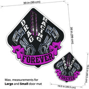Custom shaped drag racing door mat