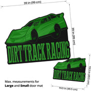 Custom shaped late model door mat
